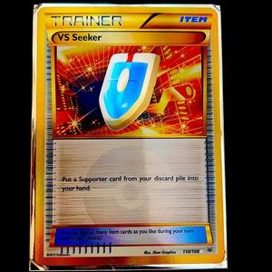 Pokémon RARE Trainer Vs Seeker Card - plastic case